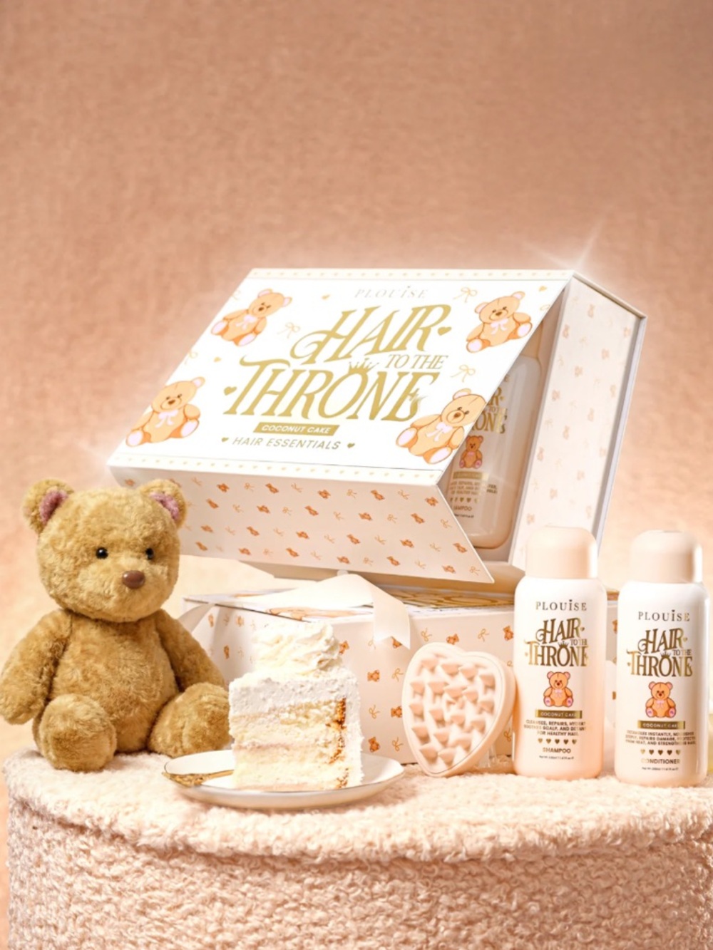 PLOUISE Hair to the Throne Coconut Cake Shampoo and Conditioner Set